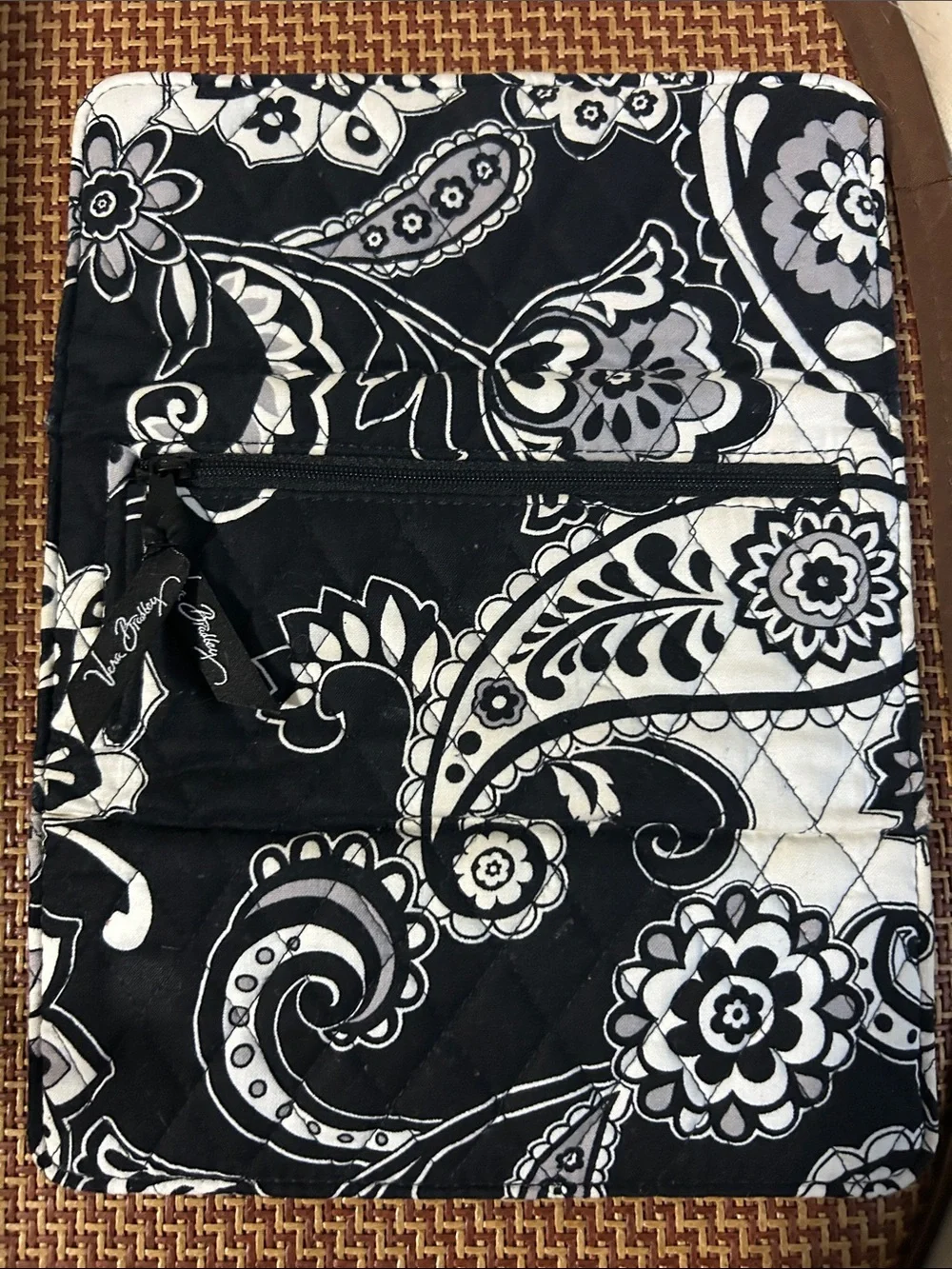Vera Bradley Black White Gray Quilted Wallet